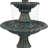 Alvis Nouveau Traditional Dark Green Polyresin 2-Tiered Outdoor Water Fountain