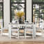 Rangement de salle à manger multi-fonctions avec table extensible et sièges en brun + blanc extensible, chaises rembourrées et teinte de rangement