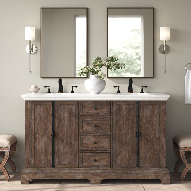 Meuble-lavabo double 60 po Tolliver