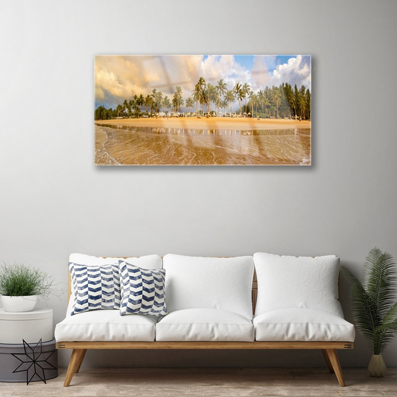 Landscape Beach - No Frame Print on Glass