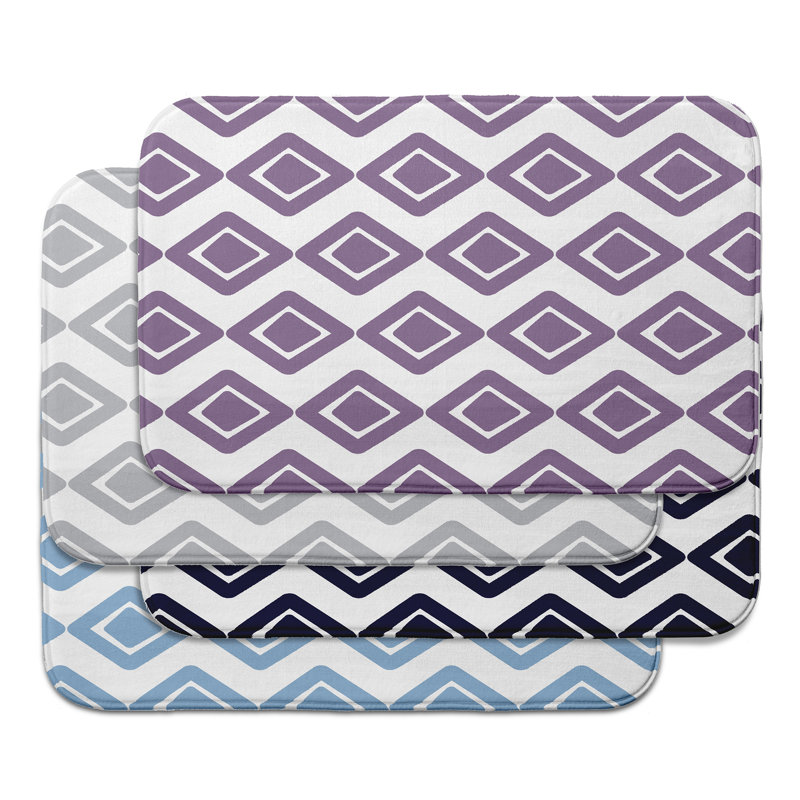 Tapis de bain Grantville, L 17 po x L 24 po, Bleu marine