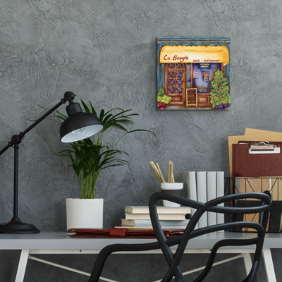 Lark Manor 'Cafes La Bougie' by Andrea Strongwater Acrylic Glass Wall Art