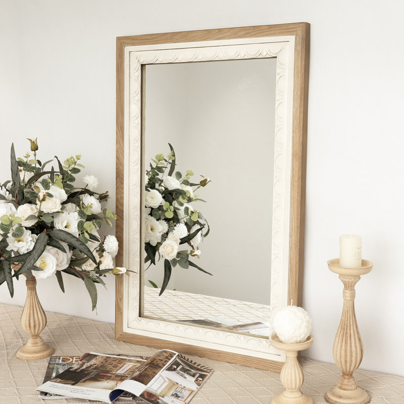 Ciriaco Solid Wood Rectangle Decorative Mirror Accent Mirror