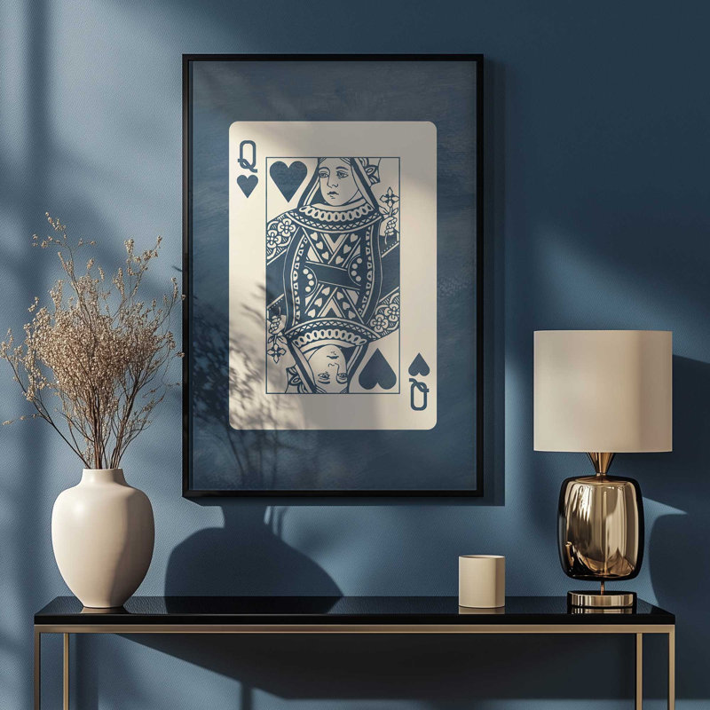 Denim Queen Card Print, Weathered Zinc, 11.25" H x 9.25" W