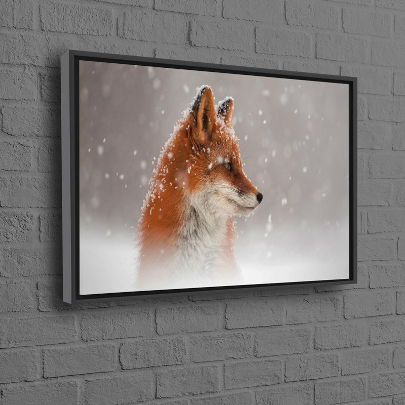Stunning 3D Looking Fox in Snow Art Ideal for Christmas Decor and a Perfect Housewarming or Special Gift, 25 cm H x 35 cm W