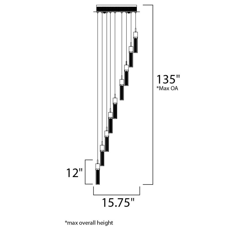 9 - Light LED Cluster Pendant
