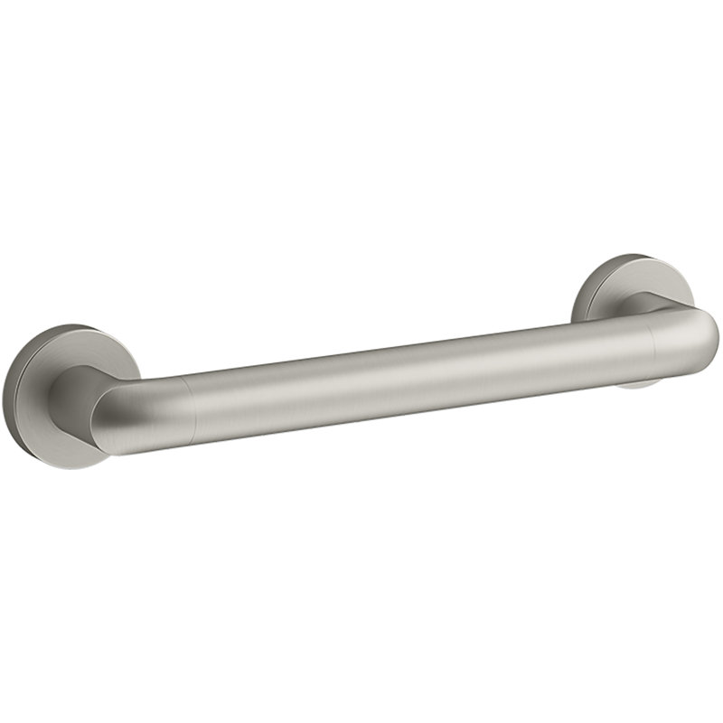 Kumin Grab Bar, Brushed Nickel, 12" W