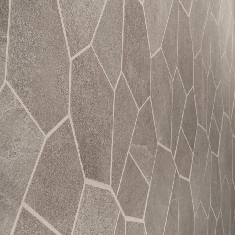 Monolithe 11,81 po X 19,68 po Carreau de mosaïque de plancher et de mur en porcelaine mate à motif organique (1,19 pieds carrés / chaque)