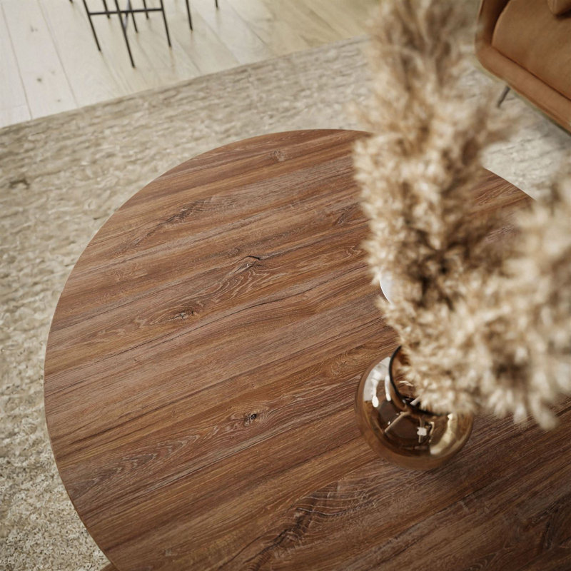 Melanija Frame Coffee Table, Black, Stirling Oak