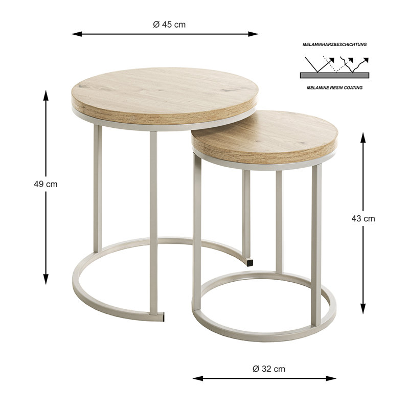 Acacius Side Table with Storage