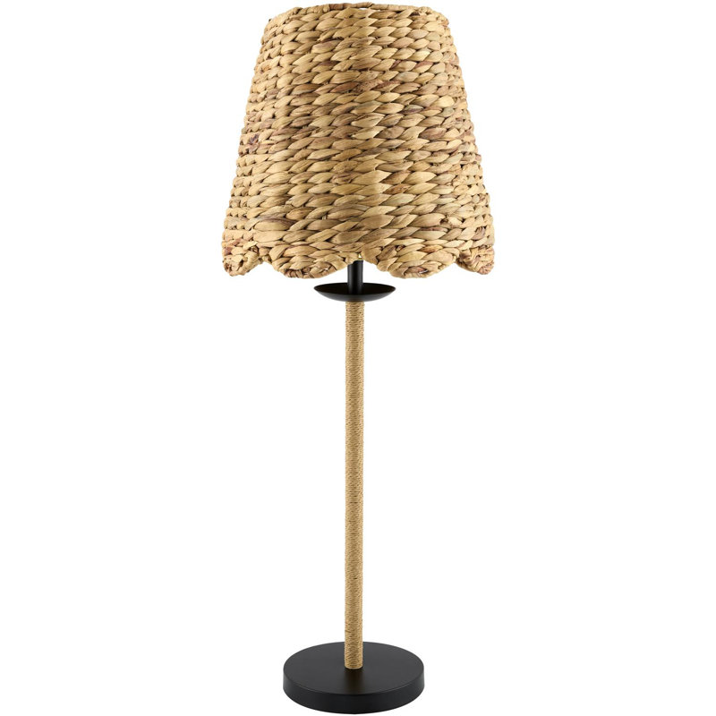Lampe de table en fer Chassica avec abat-jour en ruppie maritime