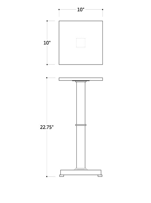 Blake Marble End Table, Silver