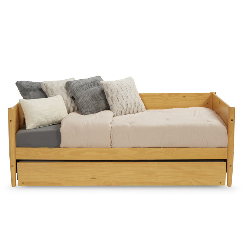 Camello Twin Daybed with Trundle, Honey Oak