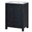 Ensemble de meuble-lavabo simple 24 po avec plateau en céramique Caprisha
