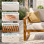 Causeuse avec table - Coussin en bois texturé et sièges profonds Toshiro