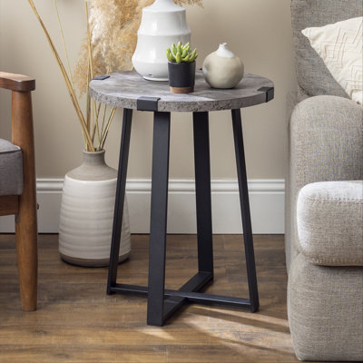 Paramus 22'' Tall Cross Legs End Table