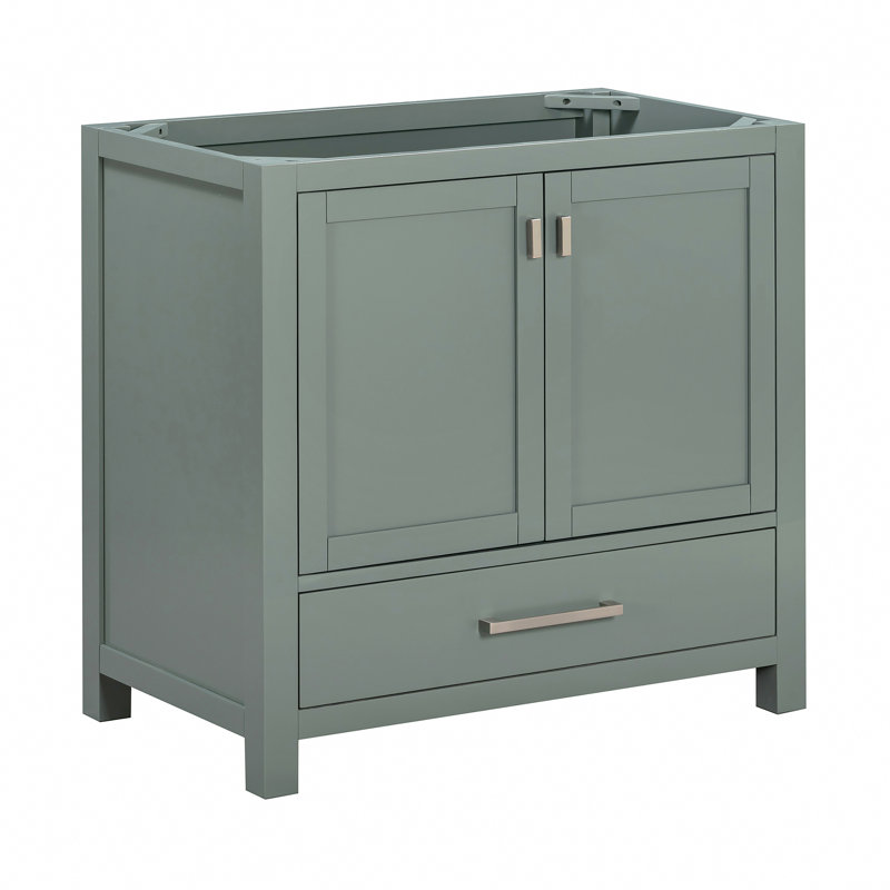 Modero 36'' W Single Bathroom Vanity Base, Smoke Green