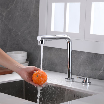 Robinet d'évier de cuisine, robinets de cuisine escamotables avec bec pivotant, S6127PR-XX-WF