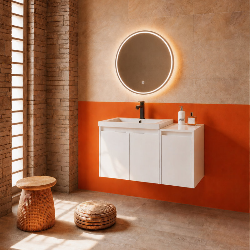 Meuble-lavabo flottant cube 36 "(RTA), 36"