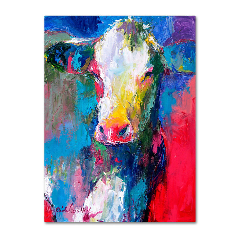 « art cow 2 », reproduction sur toile tendue, H 24 po x l 18 po