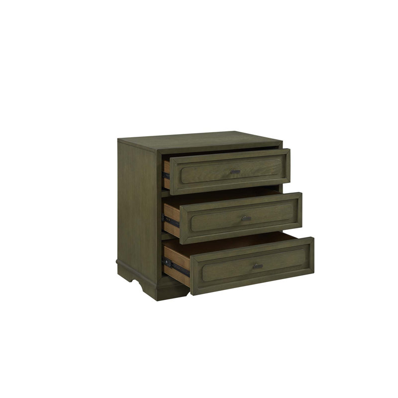 3 Drawer Nightstand - Pistachio, Green