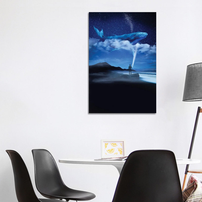 Night Whale by David Loblaw - Wrapped Canvas Print, 101.6 cm H x 66.04 cm W x 1.91 cm D