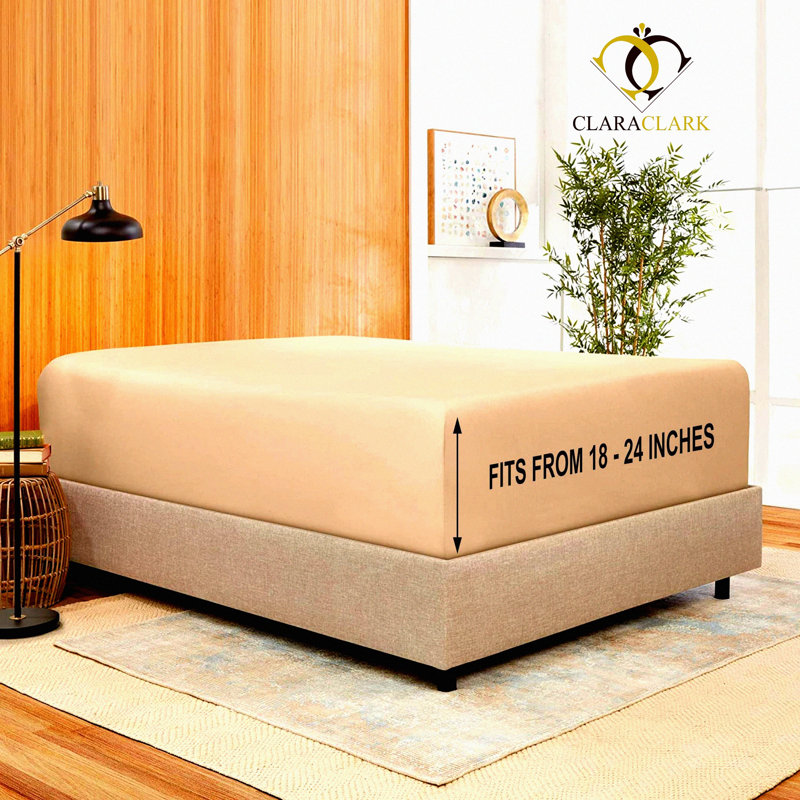 UltraSoft Brushed Microfiber Fitted Sheet - 1800 Thread Count Quality, 16" Deep Pocket, Shrinkage & Fade Resistant - LuxeFit Sheets