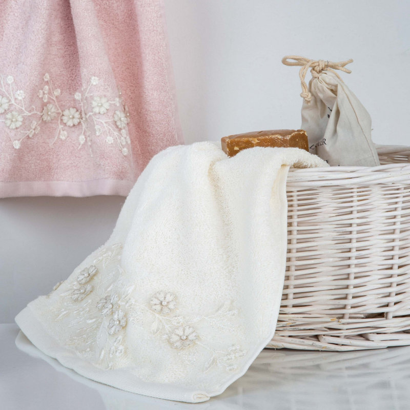 Débarbouillette 100% coton Beaty, Écru