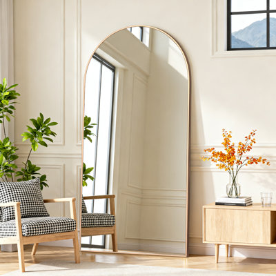 Grand miroir de sol moderne Malesha 