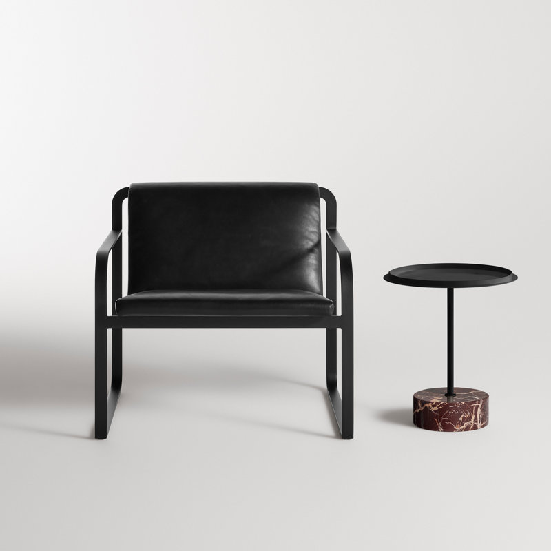 Chit Chat End Table, Black, Cherry