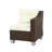 86'' Wide Wicker Patio Sofa with Cushions