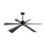 Ventilateur de plafond à 6 pales en plastique ABS avec moteur à courant continu réversible à 6 vitesses, noir-1133813113-1133812976