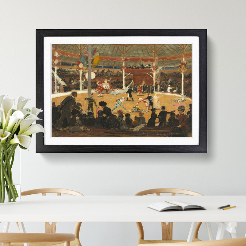 The Circus by Suzanne Valadon - Picture Frame Painting, Black Framed, 48cm H x 65cm W x 2cm D