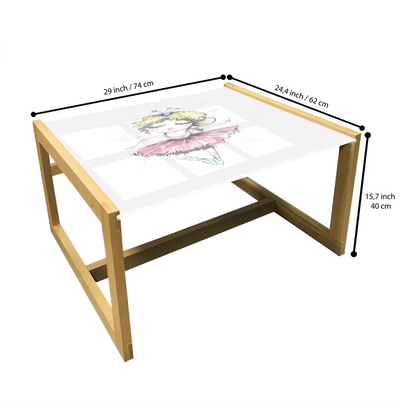 Iresha Sled Coffee Table, 62cm H x 74cm W x 40cm D