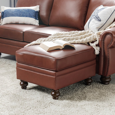 Blanchett Genuine Leather Ottoman