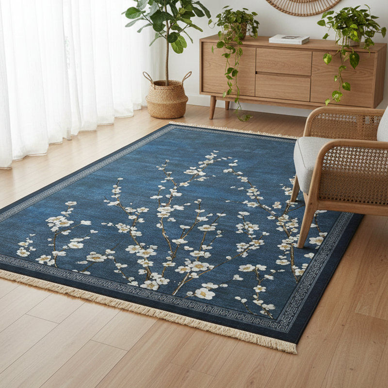 Tapis bleu Artisan Weavers Blossom Branch