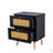 2-Drawers  Rattan Nightstand