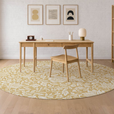 Tapis floral intérieur / extérieur lavable à la machine Chantille ACN2572