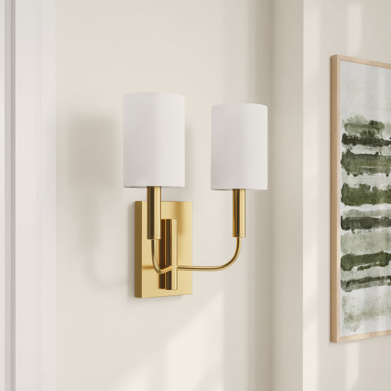 Tedder Candle Wall Light, Burnished Brass
