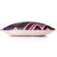 Coussin en velours de soie Zigzag 16 x 24 - fuchsia et or
