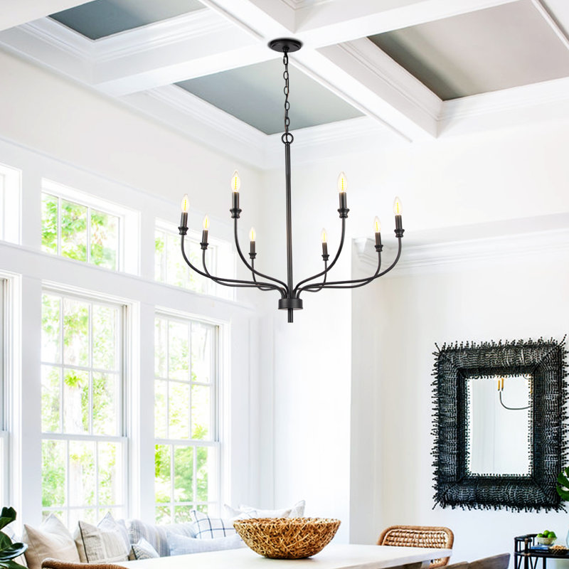 Lustre classique / traditionnel à 8 lumières de style bougie (57,87 po)