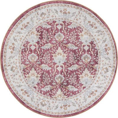 Tapis traditionnel de couleur rouge bourgogne Guljan
