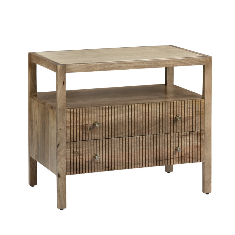Table d'appoint rectangulaire en bois brun