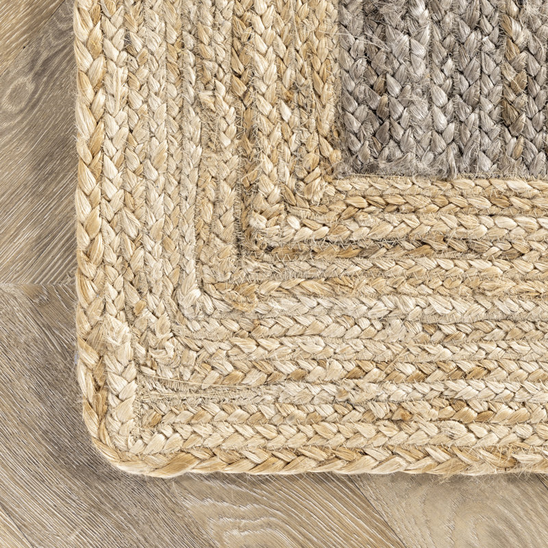 Tapis gris tissé à la machine Windsor, Rond 6 pi