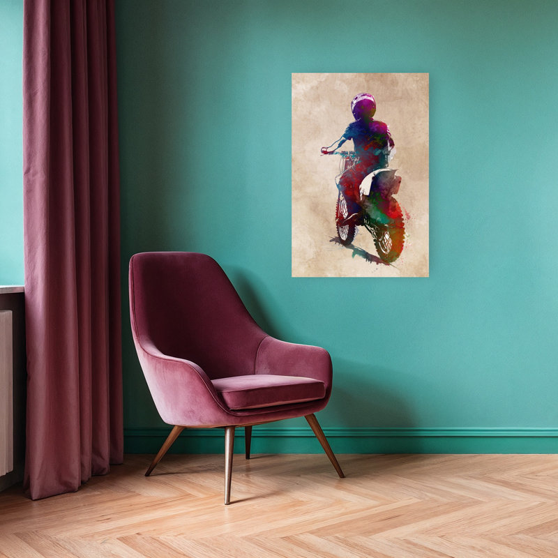 Art mural cheval coloré et coloré, H 36 po x l 24 po