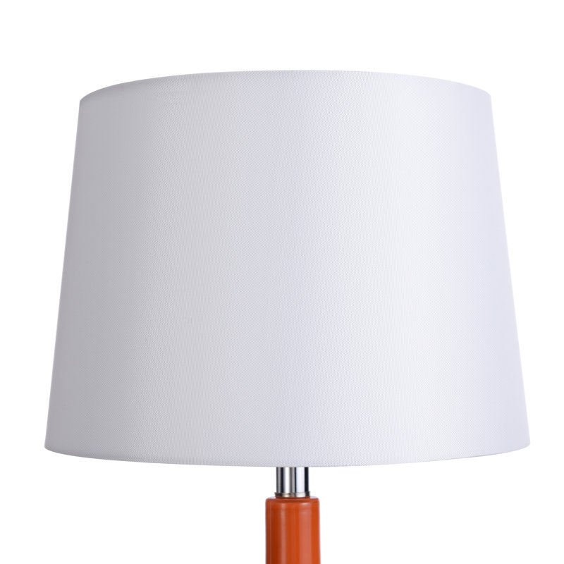 Lampe de table en métal et verre Beresford avec interrupteur à 3 voies, Orange