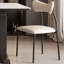 Creamy wind pure white matte rock dining table set-108964964