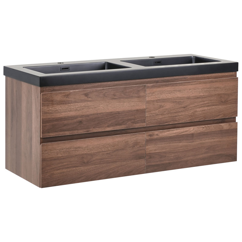 Napa 120mm Double Bathroom Vanity with Basin, Dark Brown