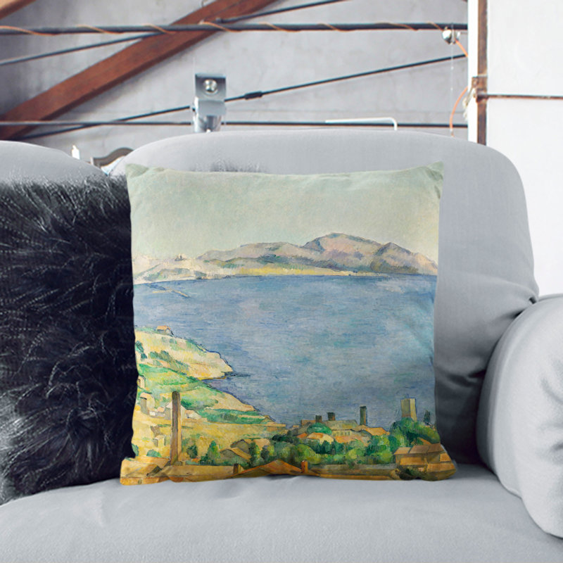 The Gulf Of Marseilles Square Throw Cushion, 55cm H x 55cm W x 20cm D