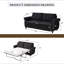 Canapé-lit, canapé-lit avec matelas, canapé-lit modulaire à 2 places de 74 po, canapé-lit moderne en lin convertible, meubles de salon pour petits espaces, appartement, studio